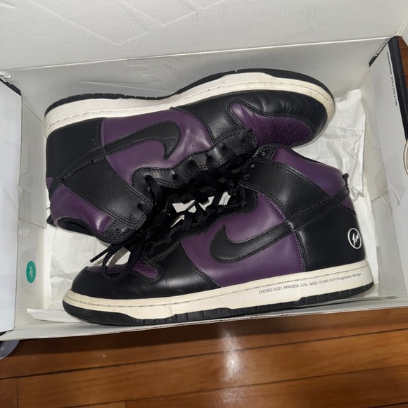 Fragment X Nike Dunks size 10.5 Purple - Picture 3 of 4